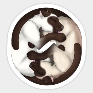 Yin-Yang Cats: Seal Point Sticker